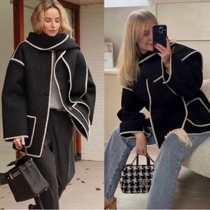 Toteme Scarf Dark Grey mélange Jacket. | New with defects |Size: S/34